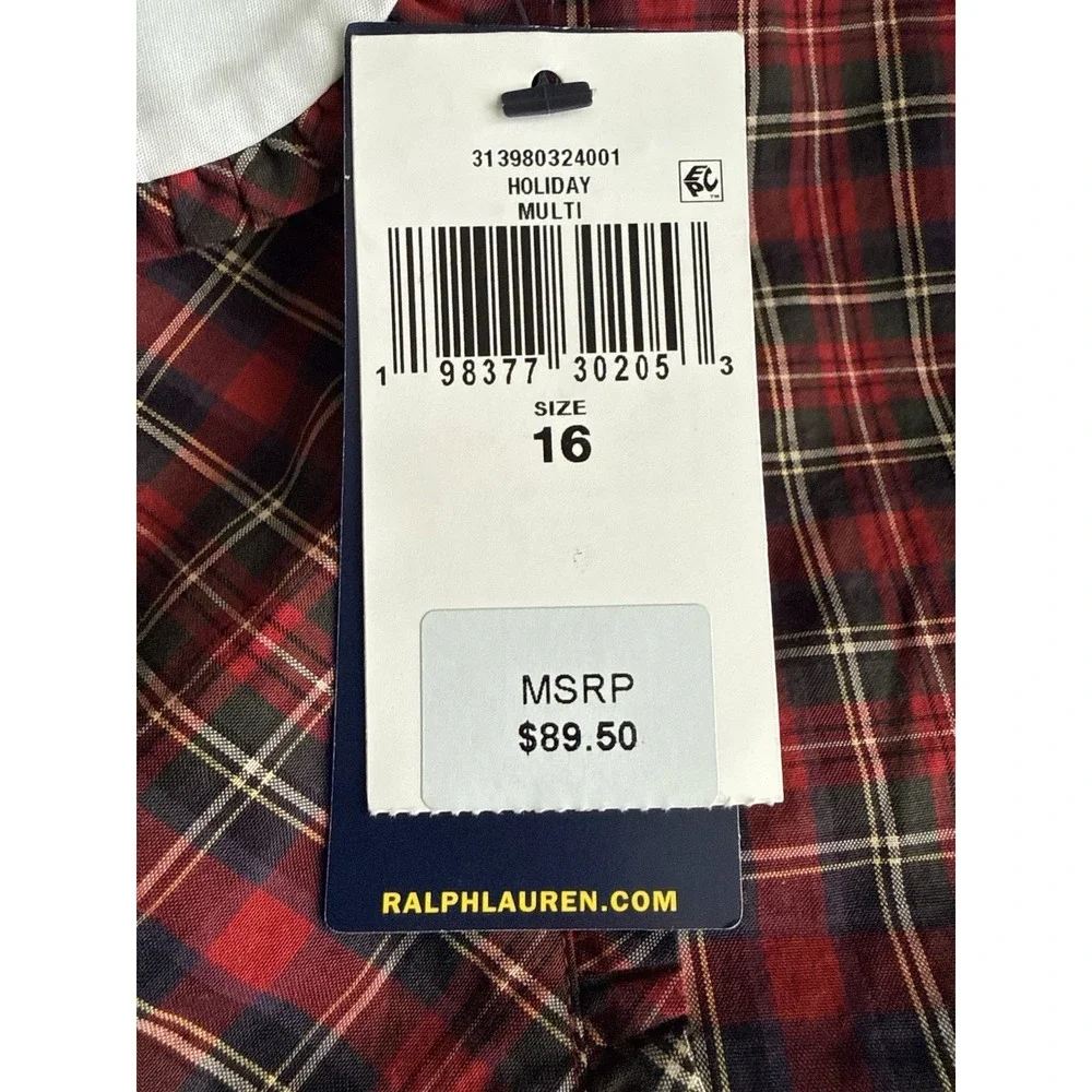 Ralph Lauren Girls Plaid Dress